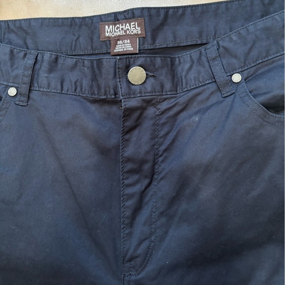 Dark Blue MK Cotton Blend dress pants - Picture 3 of 4